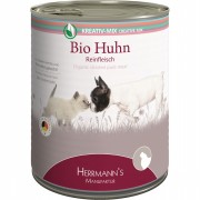 24er-SET 100% Bio Huhn 800g Hund und Katze Nassfutter Herrmann