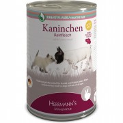 100% Kaninchen NICHT BIO 400g Hund Nassfutter Herrmann