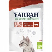 Bio Filet mit Rind in Sauce 85g Katze Nassfutter Yarrah