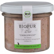 Übergewicht (Bio) 100g im Glas! Katze Nassfutter Biopur