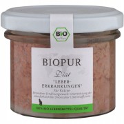 Leber-Erkrankungen (Bio) 100g im Glas! Katze Nassfutter Biopur