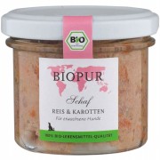 Bio Schaf Reis & Karotten 100g Glutenfrei Hund Nassfutter Biopur