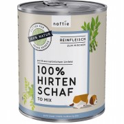 Hirten Schaf 100 % -NICHT BIO   800g Hund Nassfutter Naftie