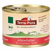 Bio Rindermahlzeit 200g Glutenfrei Hund Nassfutter Terra-Pura