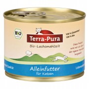 Bio Lachsmahlzeit 200g Glutenfrei Katze Nassfutter Terra-Pura