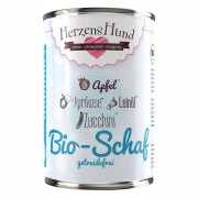 Bio Schaf mit Apfel 400g Hund Nassfutter Herzenshund